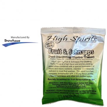 High Spirits Fruit & Schnapps Pot Distilling Turbo Yeast, 67g